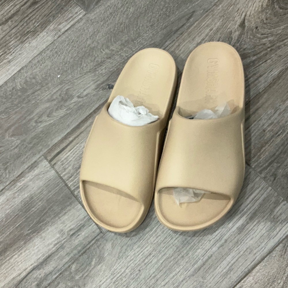Gymshark Beige Slide Sandals
